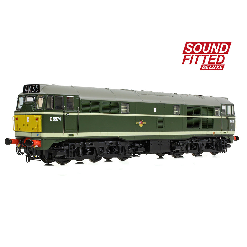 Bachmann Branchline 35-802SFX Class 30 D5574 BR Green (Small Y.P.) SF DLX