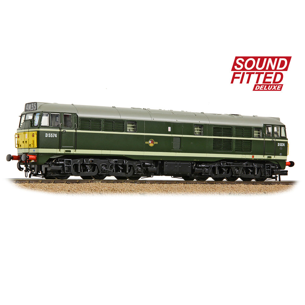 Bachmann Branchline 35-802SFX Class 30 D5574 BR Green (Small Y.P.) SF DLX