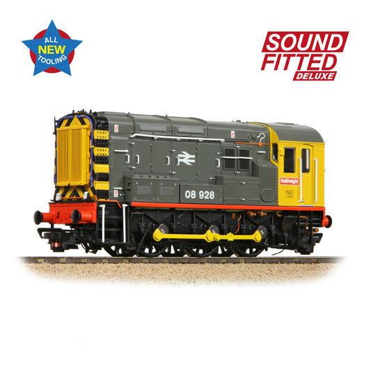 Bachmann Branchline 35-906SFX Class 08 08928 BR Railfreight (Red Stripe)