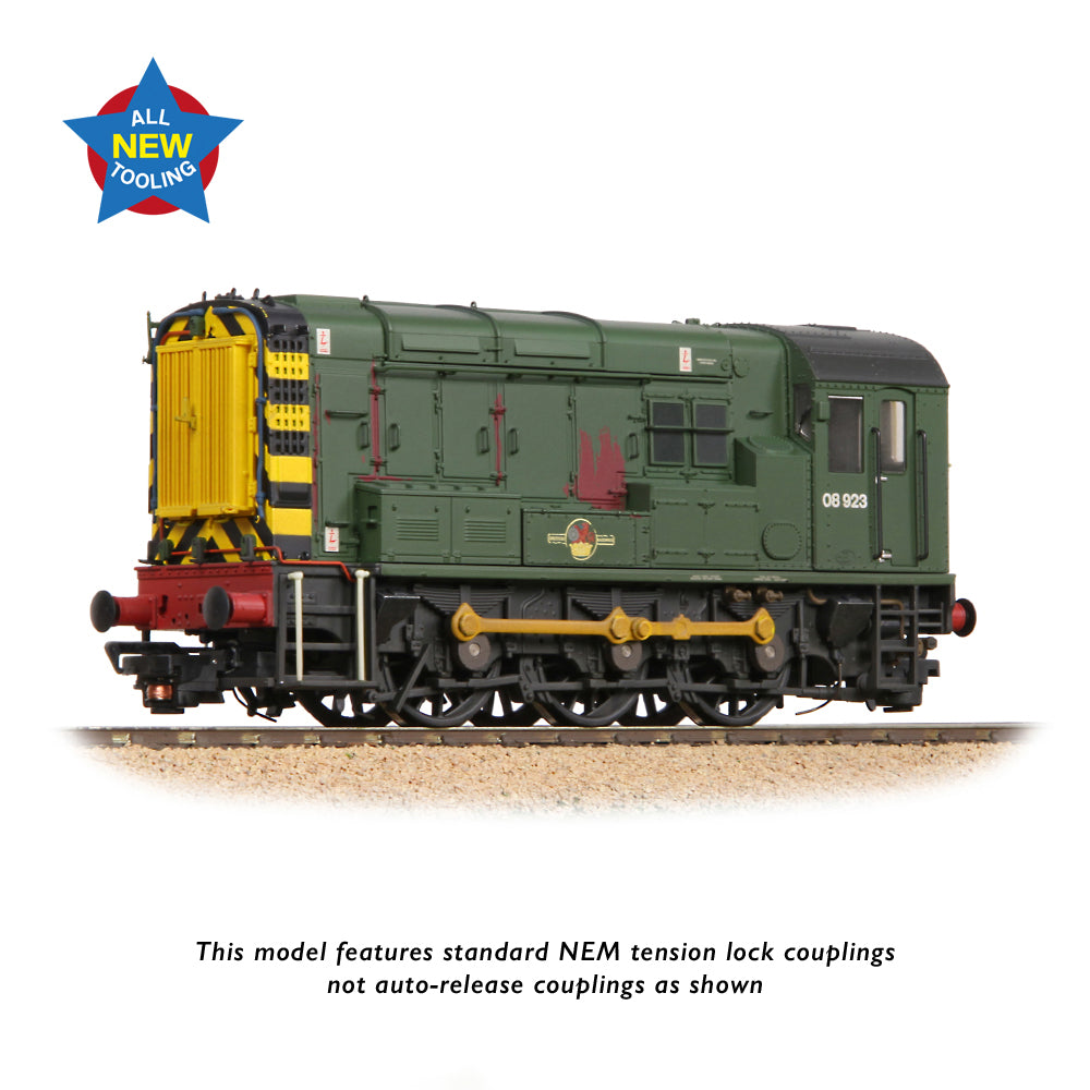 Bachmann Branchline 35-926 Class 08 08923 BR Green (Wasp Stripes) [W]
