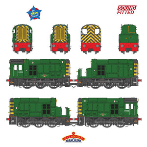 Bachmann Branchline 35-945SF Class 13 D4502 BR Green (Wasp Stripes) SOUND FITTED