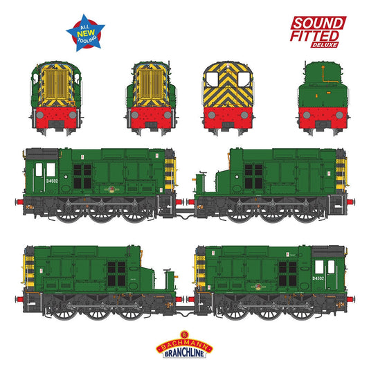 Bachmann Branchline 35-945SFX Class 13 D4502 BR Green (Wasp Stripes) SF DELUXE