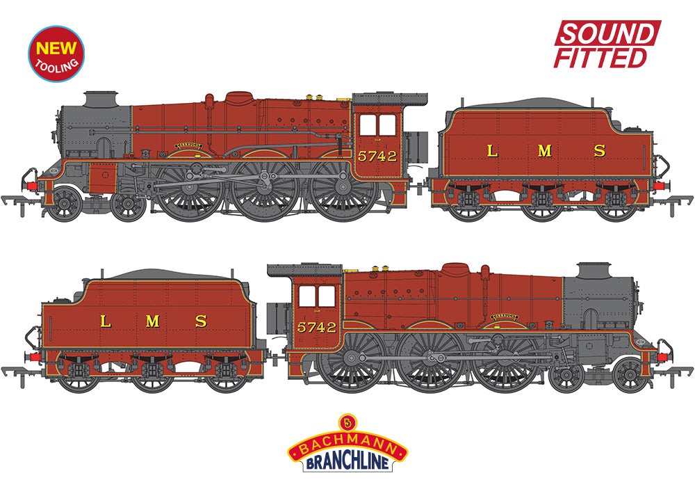 Bachmann Branchline 35-975SF LMS Jubliee w/Double Chimney & Tender Connaught SF
