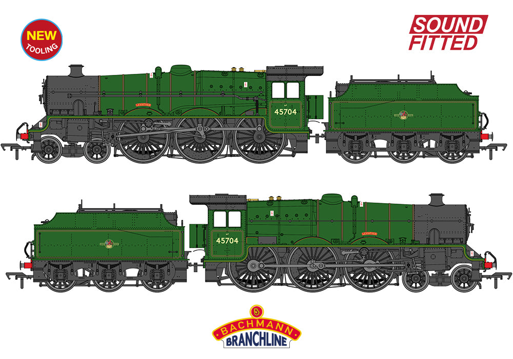 Bachmann Branchline 35-977SF LMS Jubilee w/Tender 45704 'Leviathan' BR Green SF