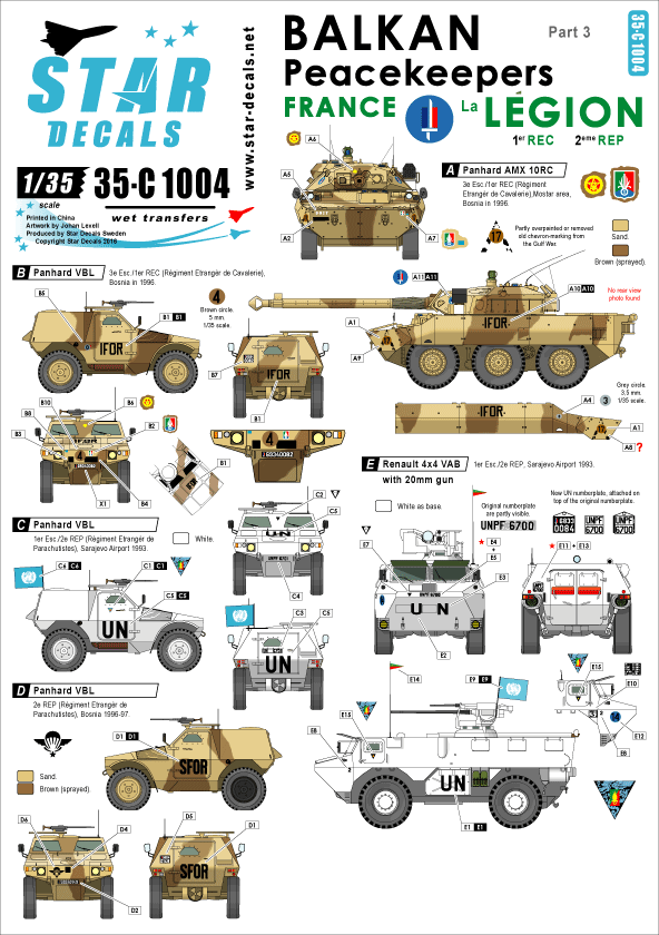 Star Decals 35-C1004 1:35 Balkan Peacekeepers #3