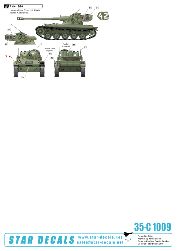 Star Decals 35-C1009 1:35 Lebanese Tanks & AFVs #2