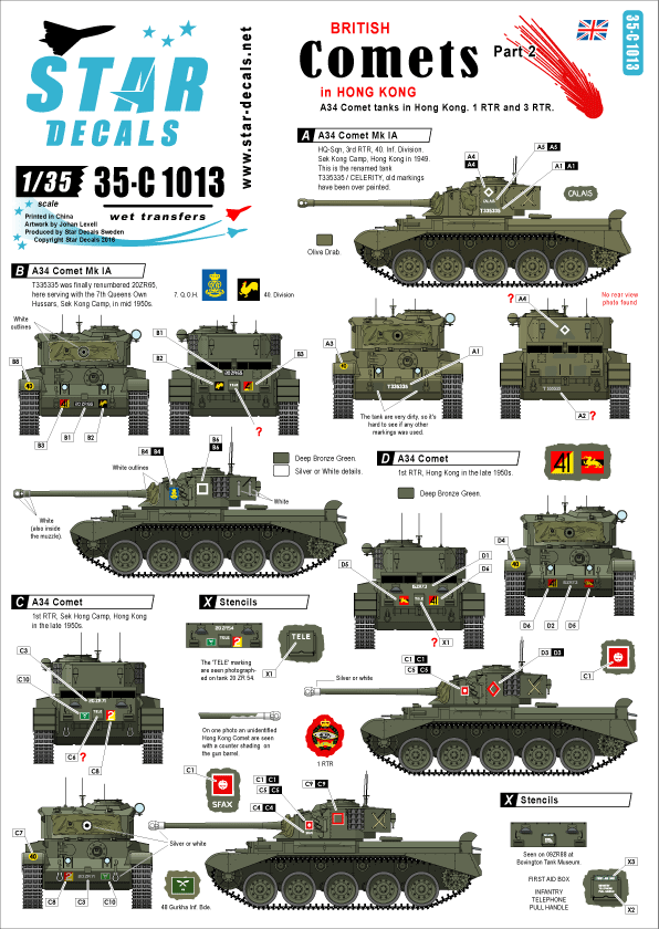 Star Decals 35-C1013 1:35 British Comets #2