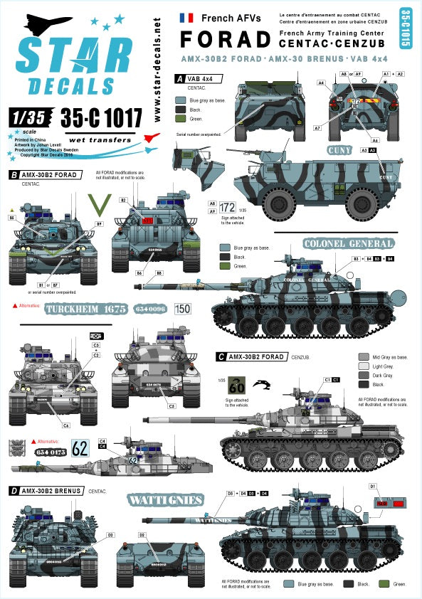 Star Decals 35-C1017 1:35 FORAD training centre