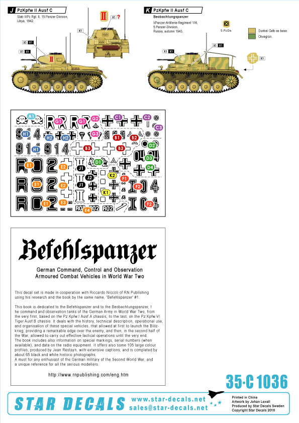 Star Decals 35-C1036 1:35 Befehlspanzer