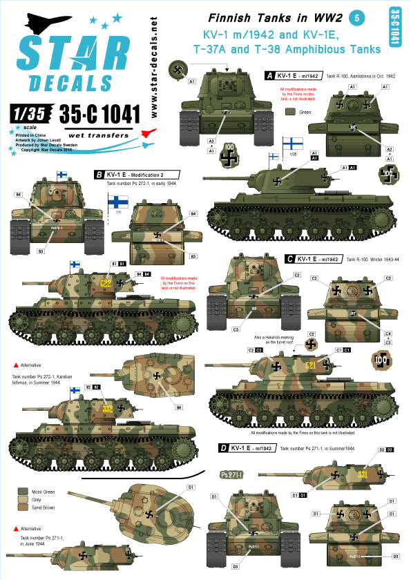 Star Decals 35-C1041 1:35 Finnish Tanks in WWII #5