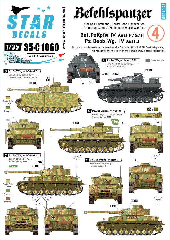 Star Decals 35-C1060 1:35 Befehlspanzer # 4