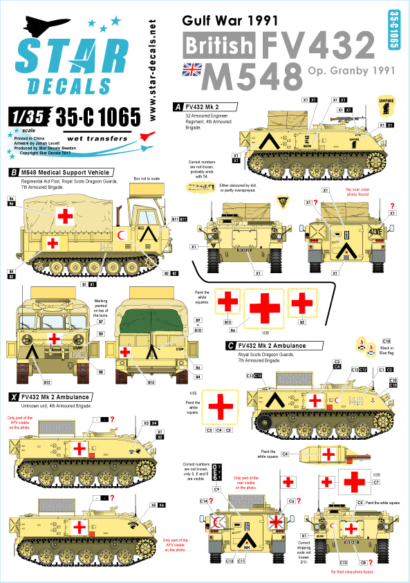 Star Decals 35-C1065 1:35 Gulf War