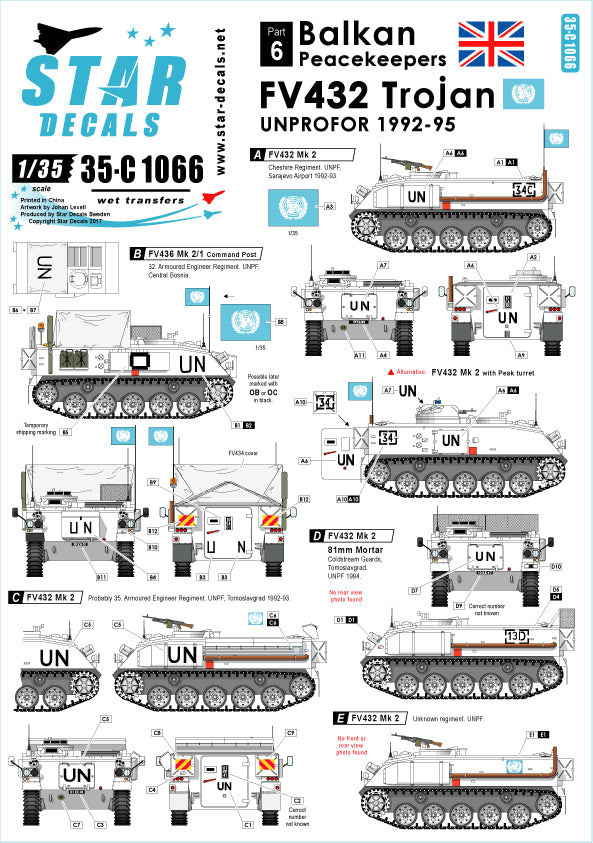 Star Decals 35-C1066 1:35 Balkan Peacekeepers # 6