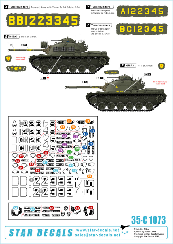 Star Decals 35-C1073 1:35 U.S