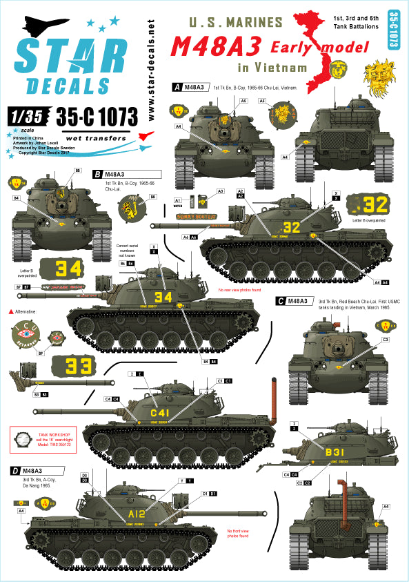 Star Decals 35-C1073 1:35 U.S