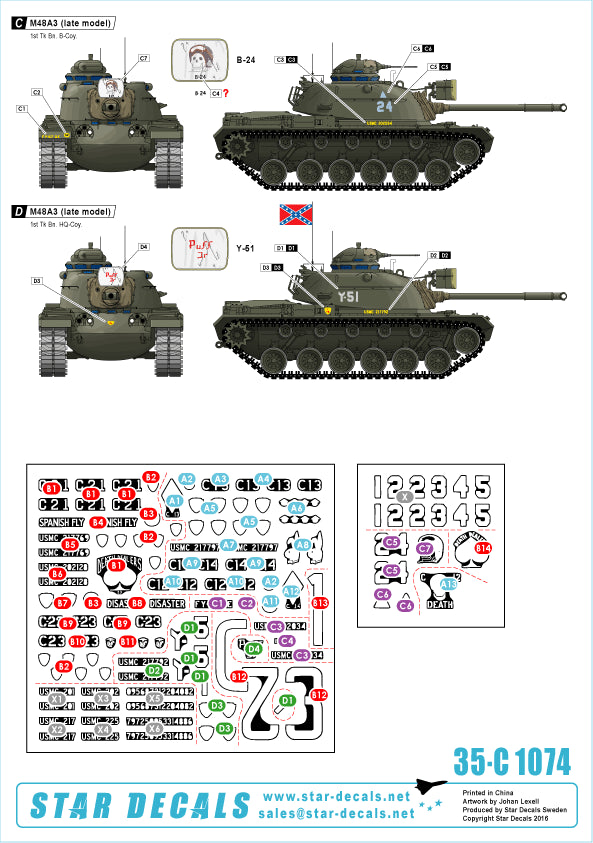 Star Decals 35-C1074 1:35 U.S