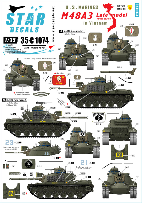 Star Decals 35-C1074 1:35 U.S