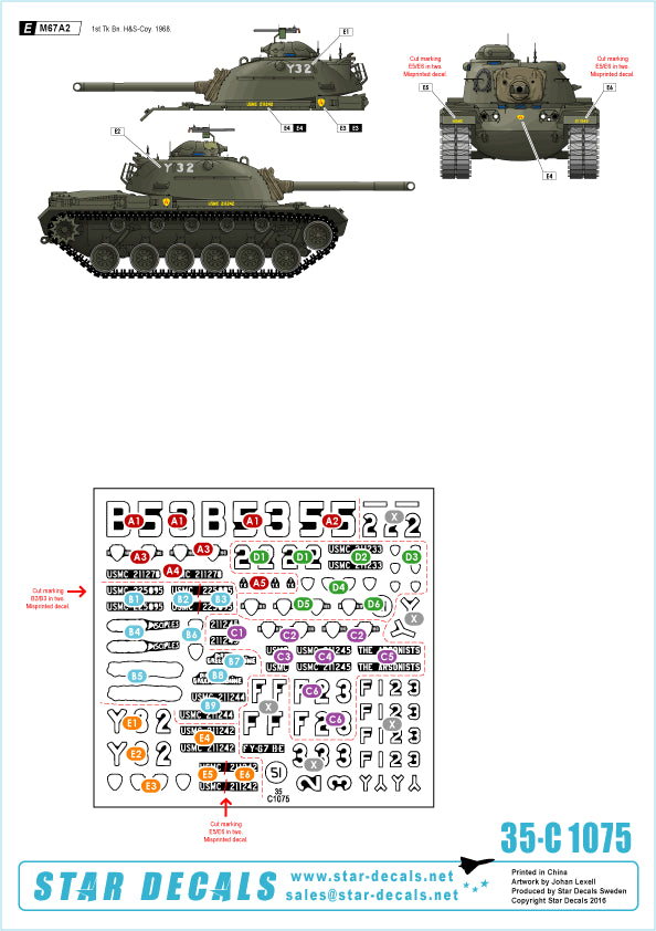 Star Decals 35-C1075 1:35 U.S