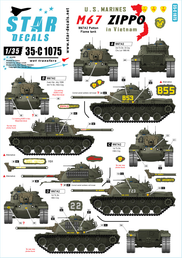 Star Decals 35-C1075 1:35 U.S