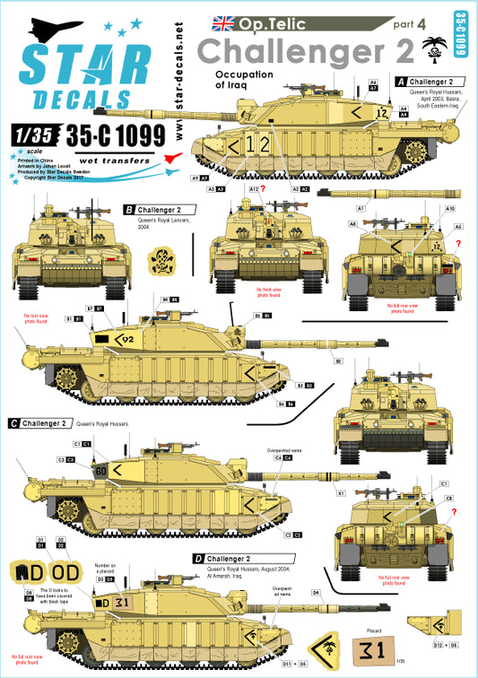 Star Decals 35-C1099 1:35 Operation Telic # 4