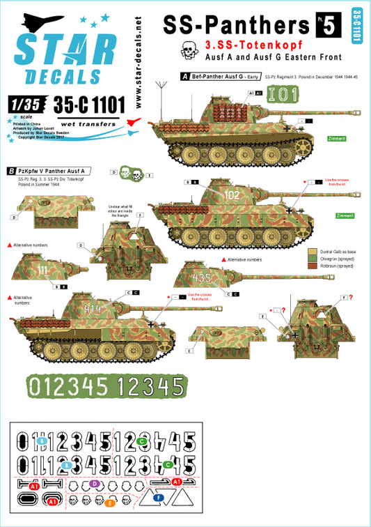 Star Decals 35-C1101 1:35 SS-Panthers # 5
