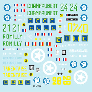 Star Decals 35-C1102 1:35 French Shermans # 1