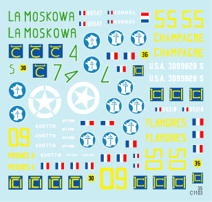 Star Decals 35-C1103 1:35 French Shermans # 2