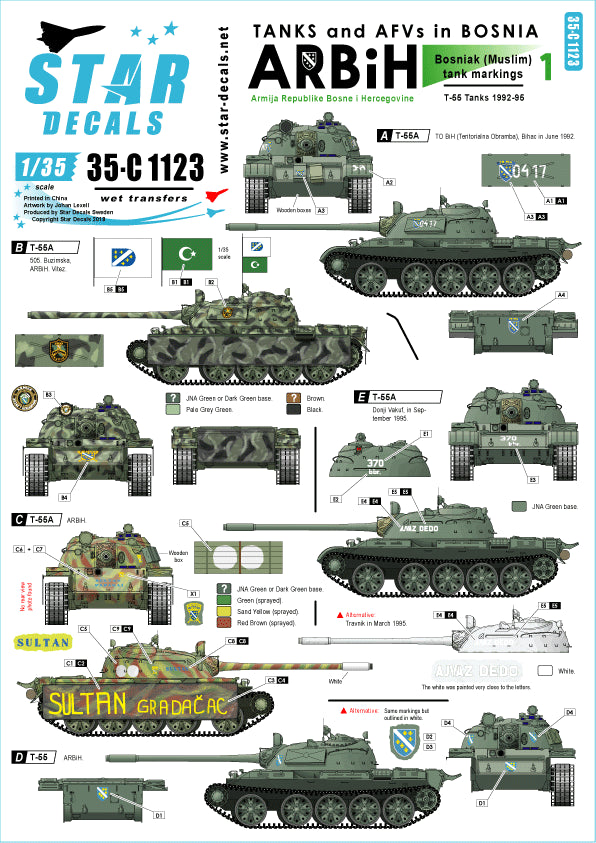 Star Decals 35-C1123 1:35 ARBiH