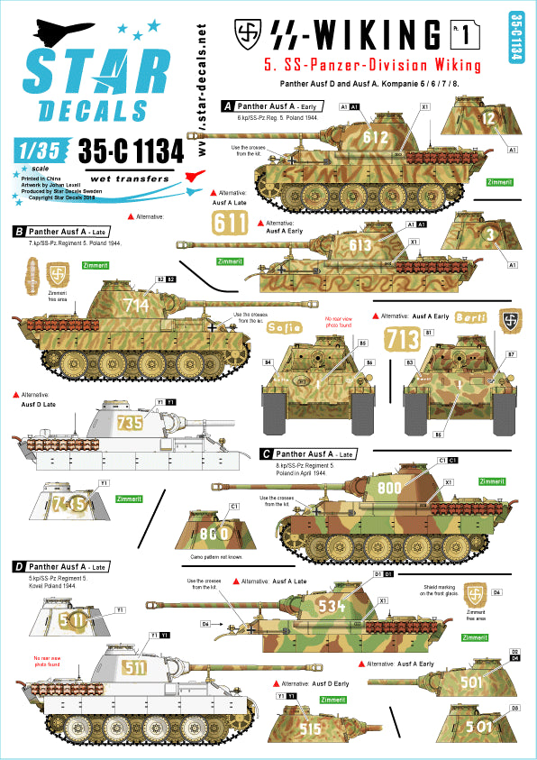 Star Decals 35-C1134 1:35