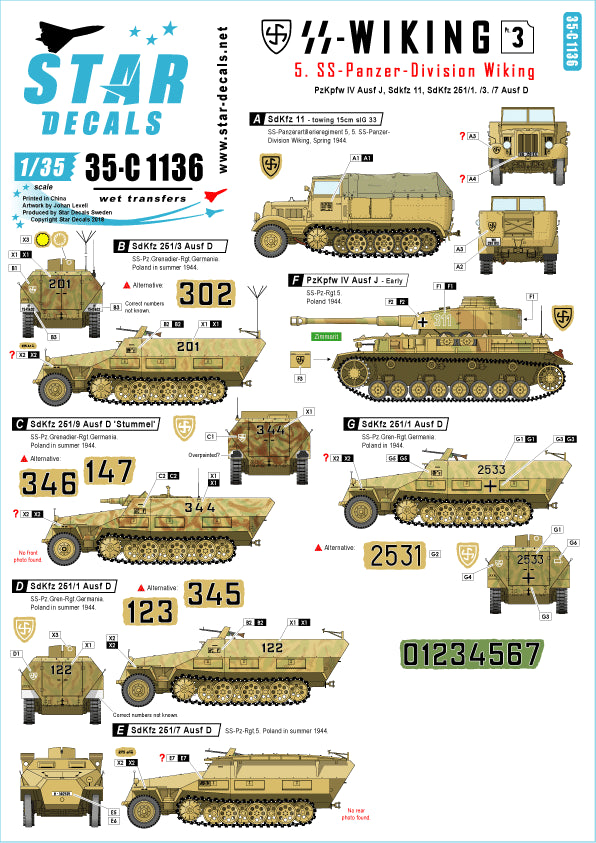 Star Decals 35-C1136 1:35