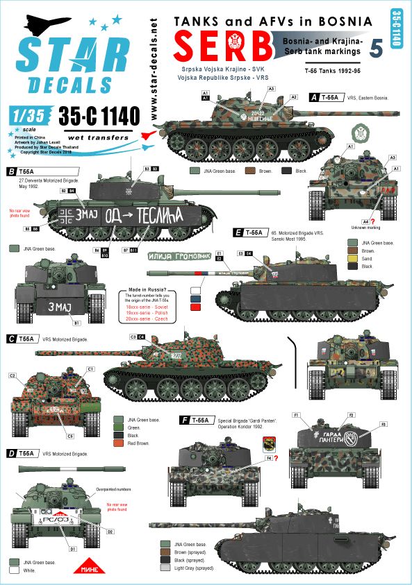 Star Decals 35-C1140 1:35 Tanks & AFVs in Bosnia # 5