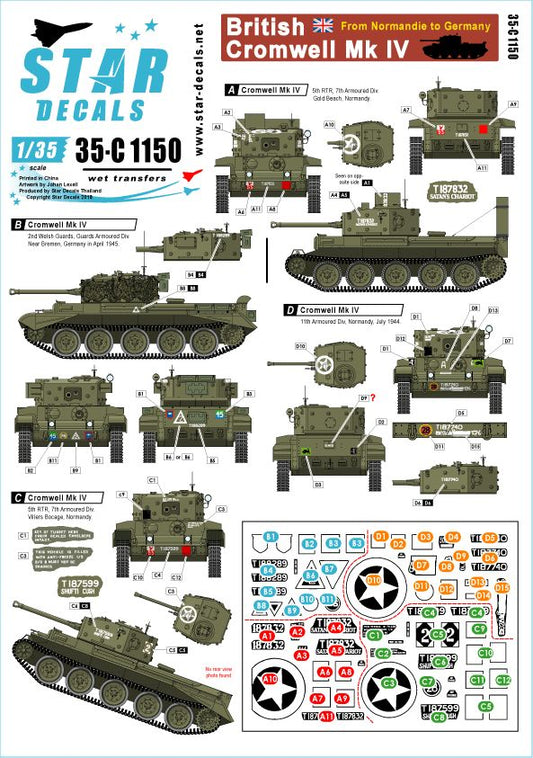 Star Decals 35-C1150 1:35 British Cromwell Mk.IV