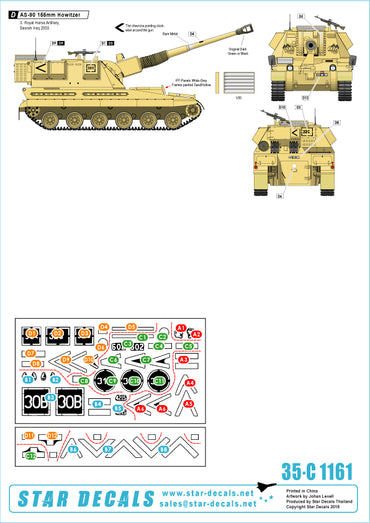 Star Decals 35-C1161 1:35 Royal Artillery in the Gulf