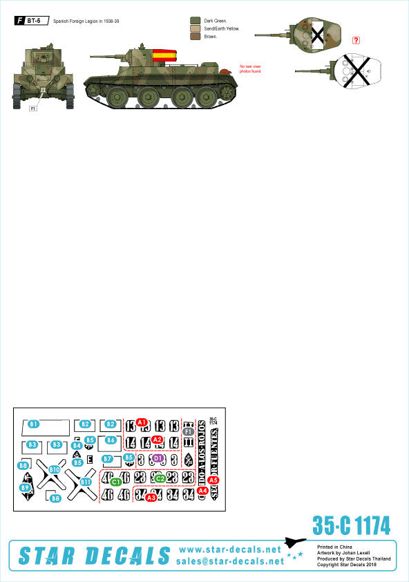 Star Decals 35-C1174 1:35 Spanish Civil War # 6