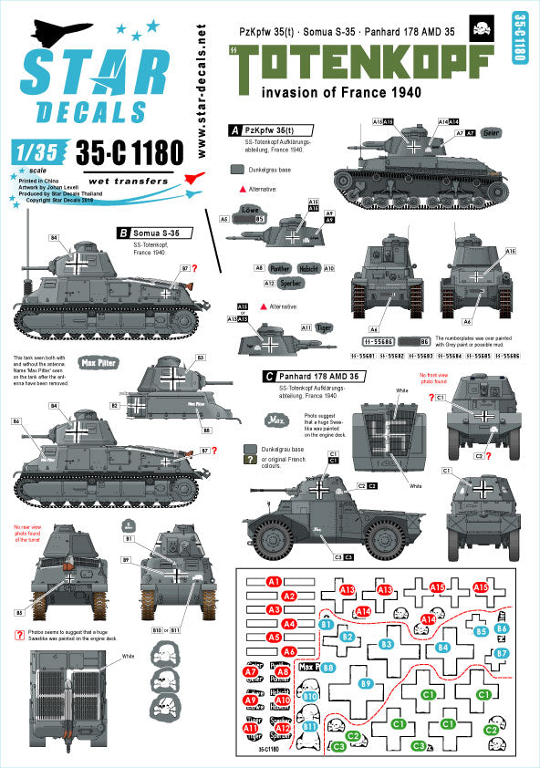 Star Decals 35-C1180 1:35 SS-Totenkopf