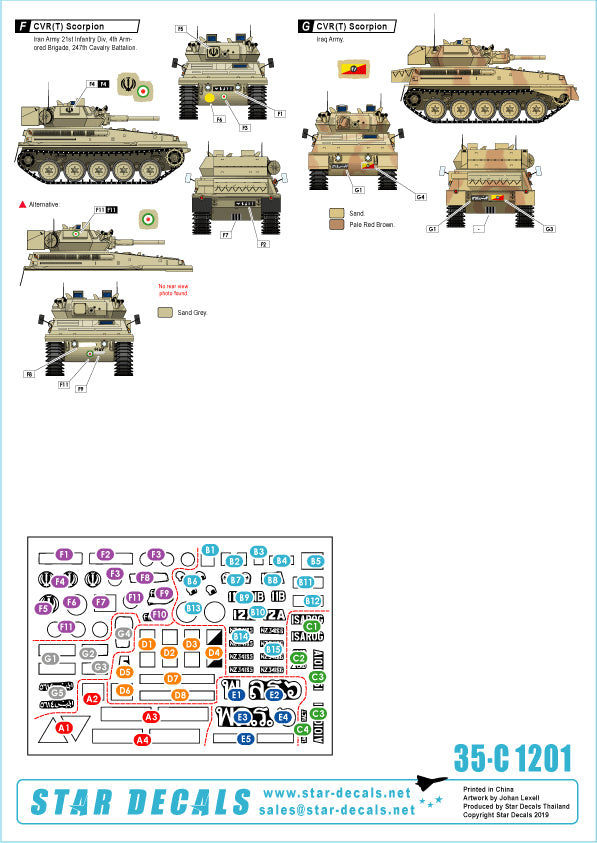 Star Decals 35-C1201 1:35 CVR