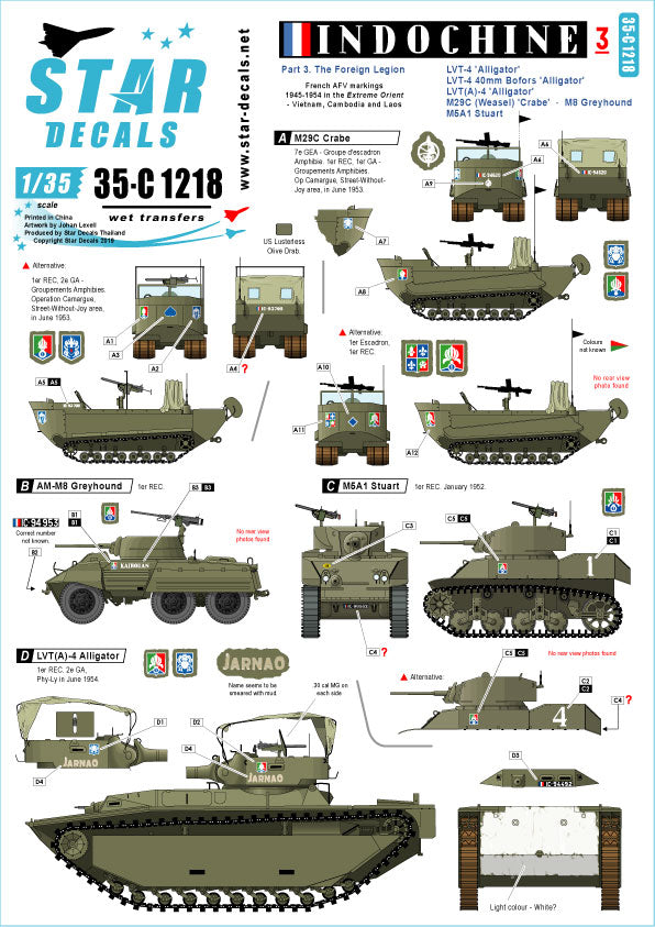 Star Decals 35-C1218 1:35 Indochine # 3