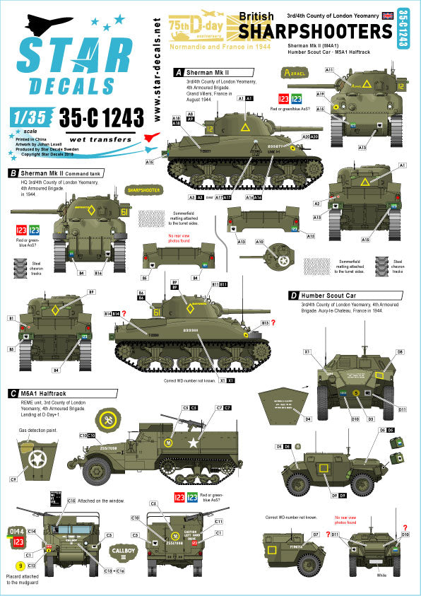 Star Decals 35-C1243 1:35 British Sharpshooters