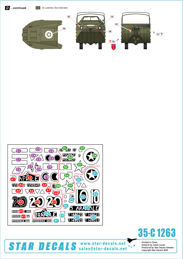 Star Decals 35-C1263 1:35 British AFVs in Holland 1944-45 # 1