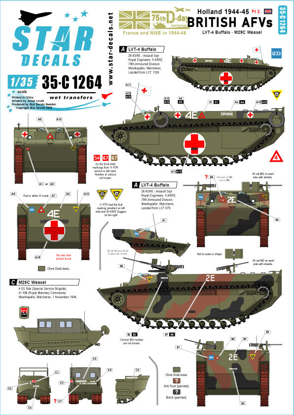 Star Decals 35-C1264 1:35 British AFVs in Holland 1944-45 # 2