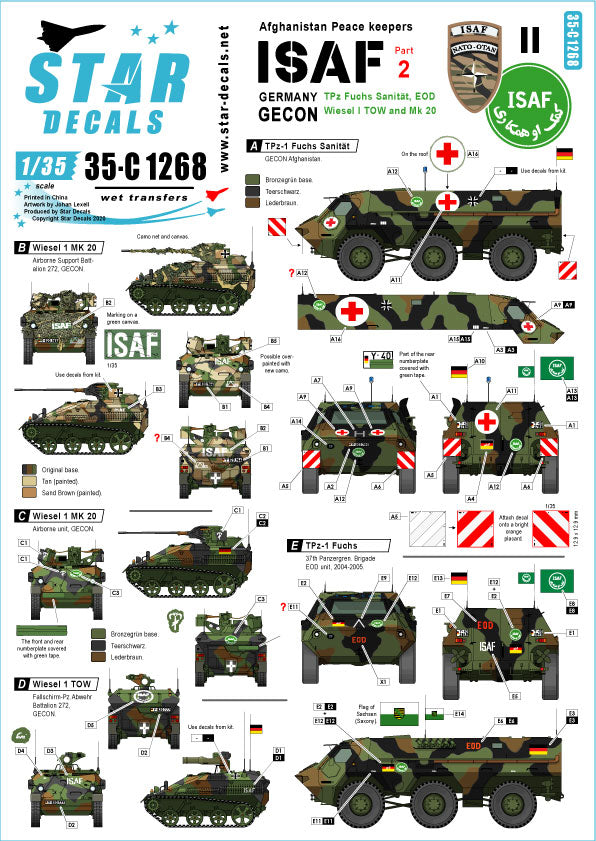Star Decals 35-C1268 1:35 Afghani Peace keepers