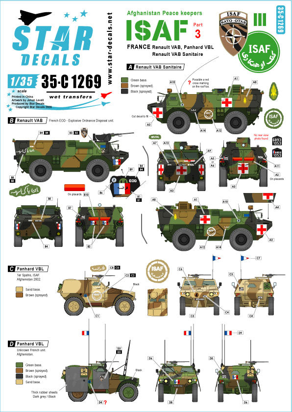 Star Decals 35-C1269 1:35 Afghani Peace keepers