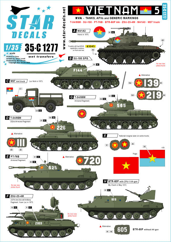 Star Decals 35-C1277 1:35 Vietnam # 5