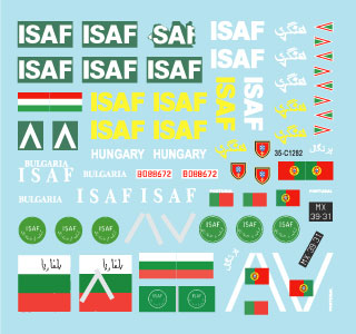 Star Decals ISAF #4 AFVs Hungary, Bulgaria & Portugal Afghanistan 1:35