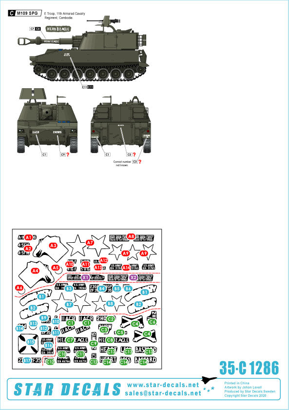 Star Decals 35-C1286 1:35 Big Guns in Vietnam # 3