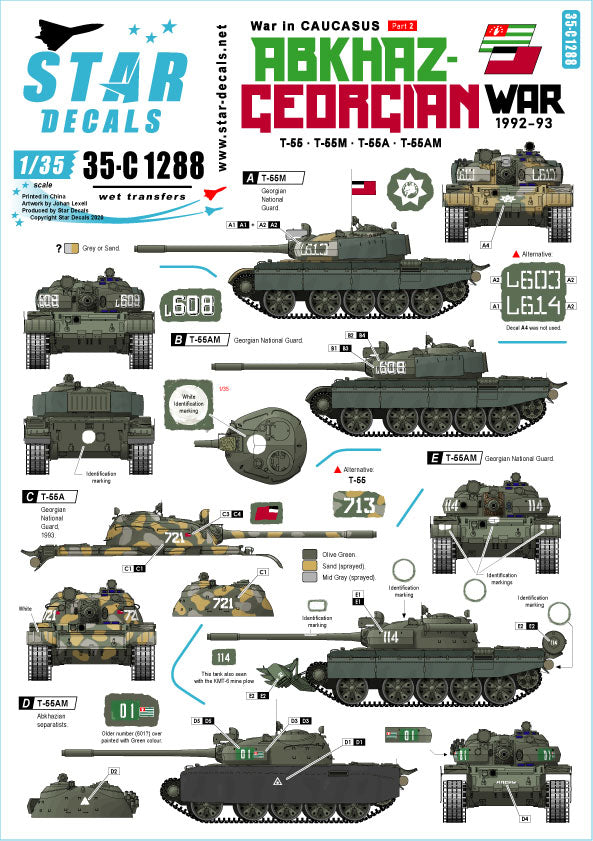 Star Decals 35-C1288 1:35 War in Caucasus # 2