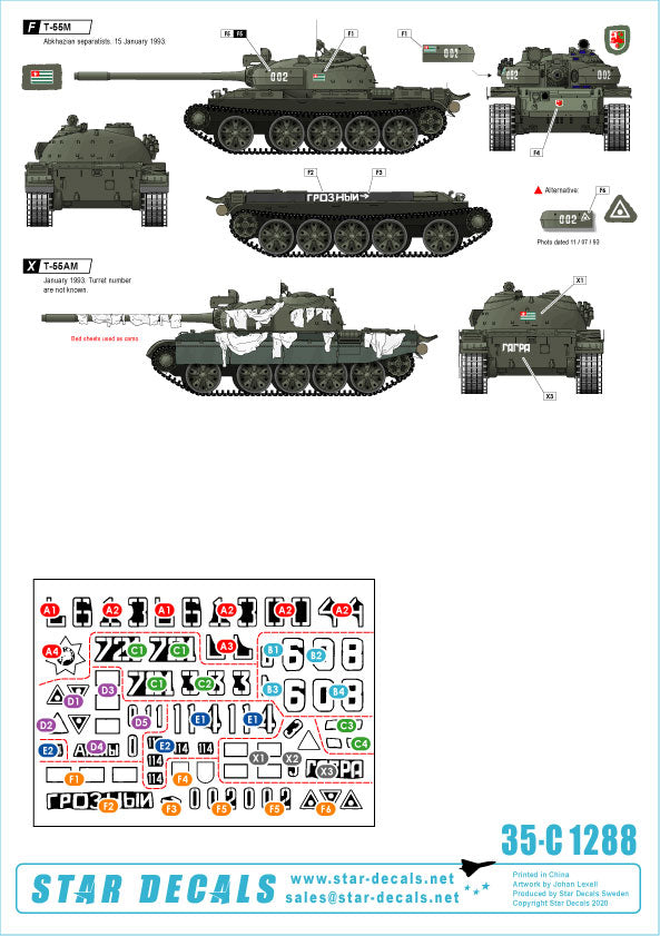 Star Decals 35-C1288 1:35 War in Caucasus # 2