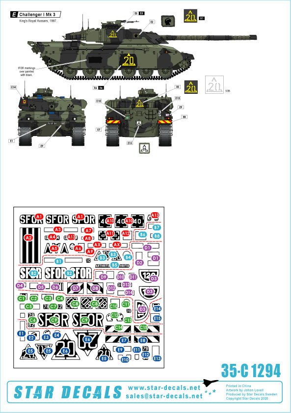 Star Decals 35-C1294 1:35 Balkan Peacekeepers # 12