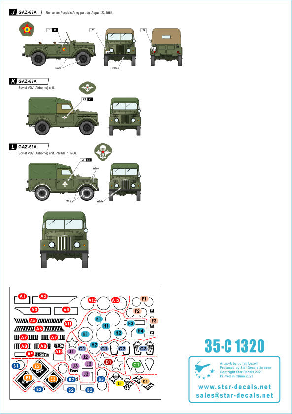 Star Decals 35-C1320 1:35 Soviet GAZ-69