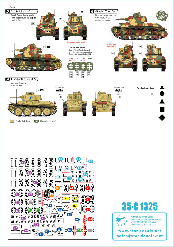 Star Decals 35-C1325 1:35 Axis Tank Mix # 7